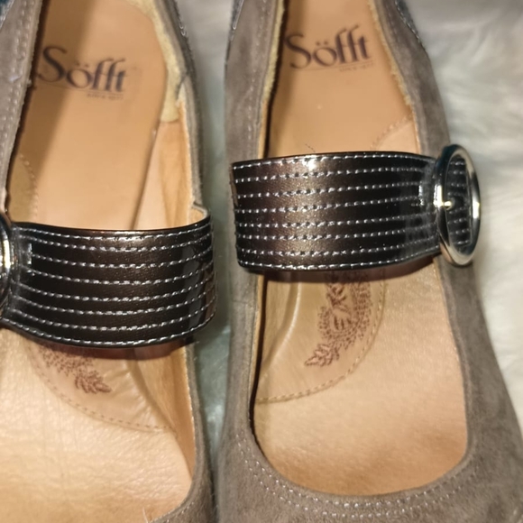 Elegant Brown Women's Shoes with Strap - Picture 2 of 5